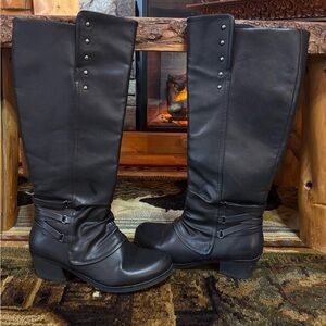 Jessica Cline Black Knee-High Women's Boots 8 1/2